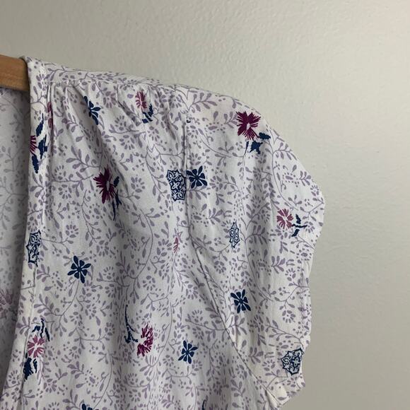 Chloe K Purple Floral Romper V Neck S Small - Picture 6 of 8